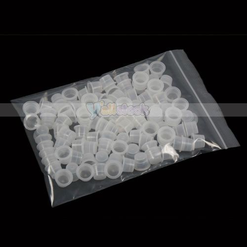 New 100Pcs Ink Caps Plastic Cups Tattoo Supplies 16mm  