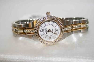 Relic by Fossil Gold w/ Swarovski Ladies Watch ZR11775  