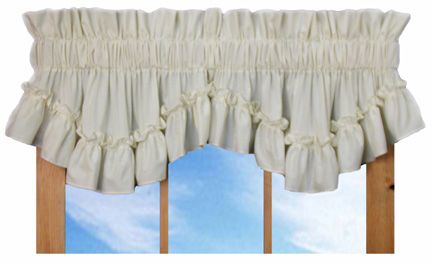 Stephanie Ruffled Shaped Valance Matches Curtains  