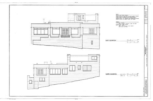 20th Century Shingle Style home plans   Mid Century Modern blueprints 