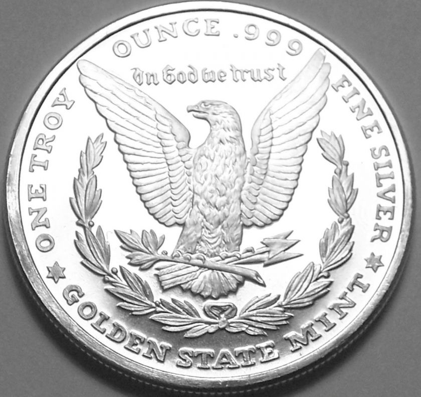   Dollar Replica Bullion Round 1 Troy Oz .999 Pure Silver Bullion