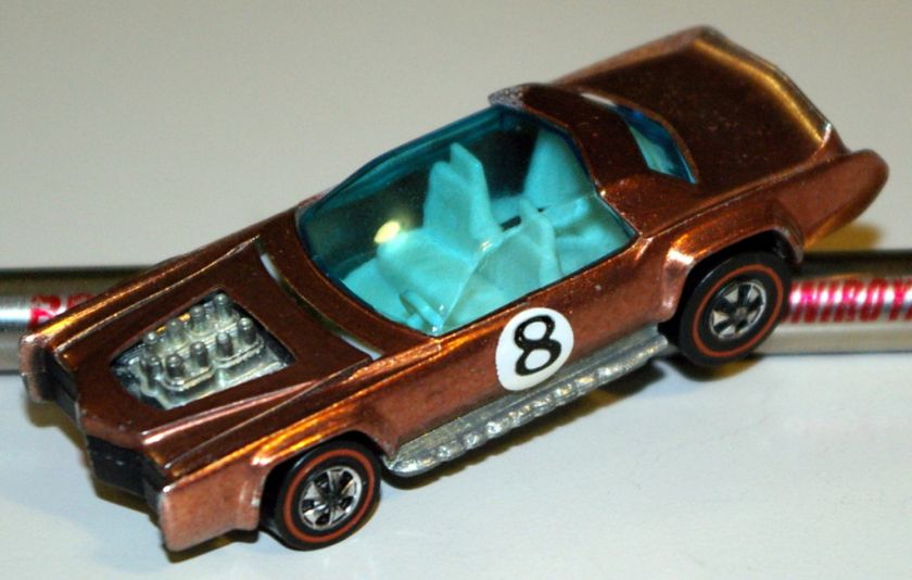 Redline Hot Wheels Spoilers COPPER Sugar Caddy WHITE INTERIOR Clean 