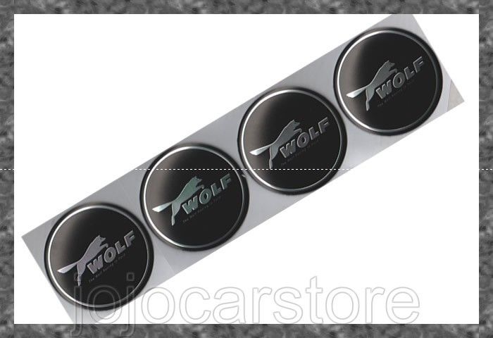 G58 WOLF FOCUS FORD Emblem Badge Decal Wheel Hub Cap x4  