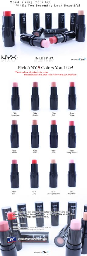 NYX TINTED LIP SPA Pick ANY 5 Colors  