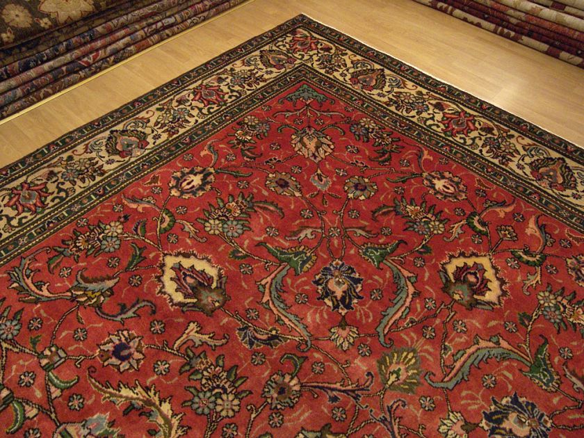 10 x13 Handmade Antique 1930s Genuine Persian Tabriz Wool Rug. Great 