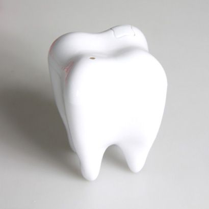 Tooth Shape Auto Plastic Automatic Toothpick Tube Box  