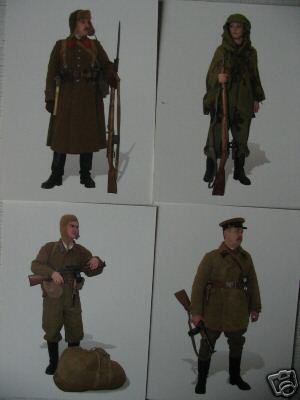 The Red/Soviet Army Uniform 1939 41 (12 postcards)  