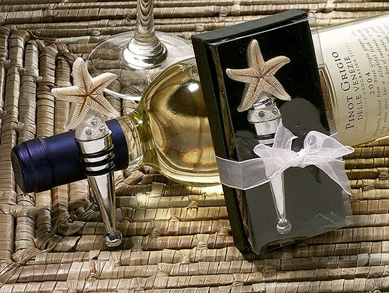 Starfish Beach Wine Bottle Stopper Wedding Favor / Gift  