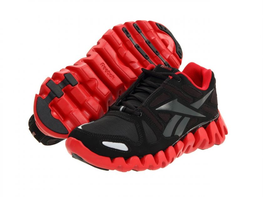 Reebok Mens Zig Dynamic Zigtech Running Shoe Sneaker Gravel Red 